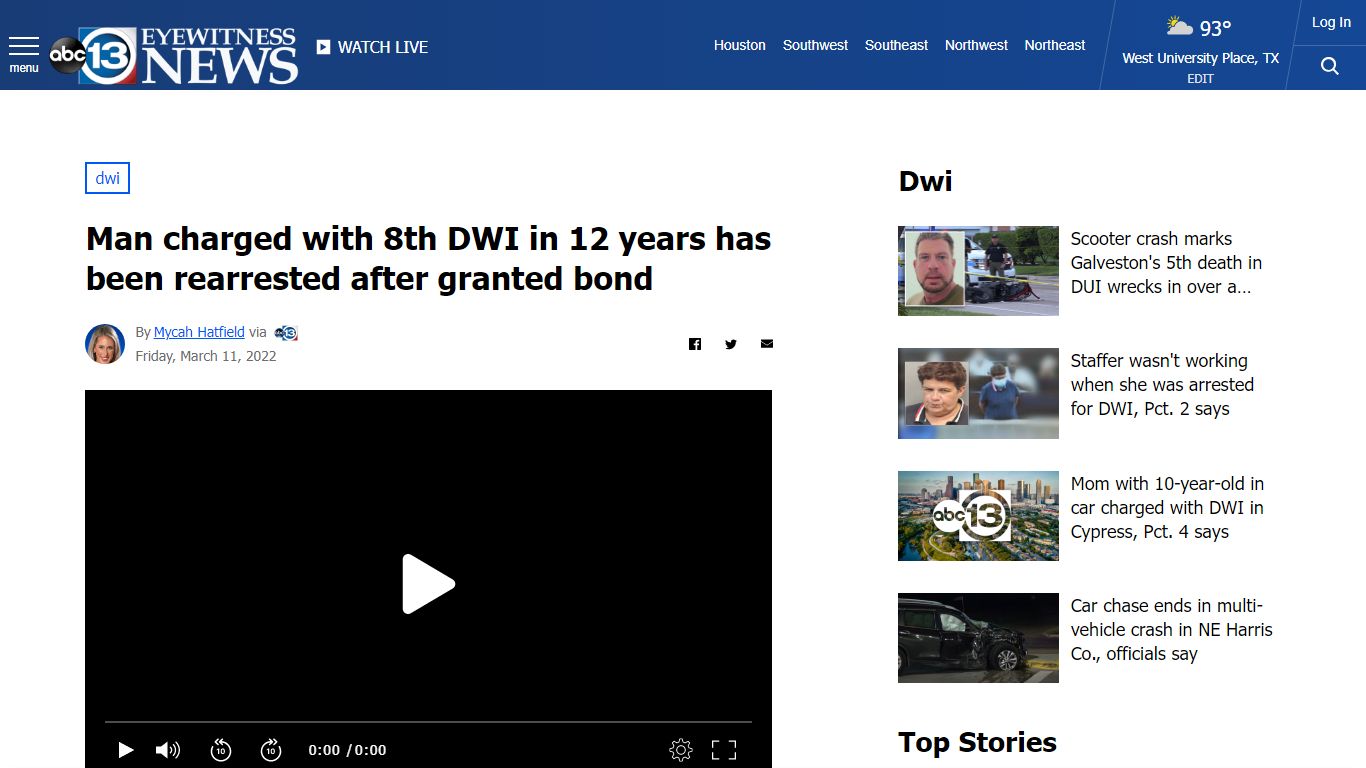 Harris County mam charged with eight DWI's rearrested after granted ...